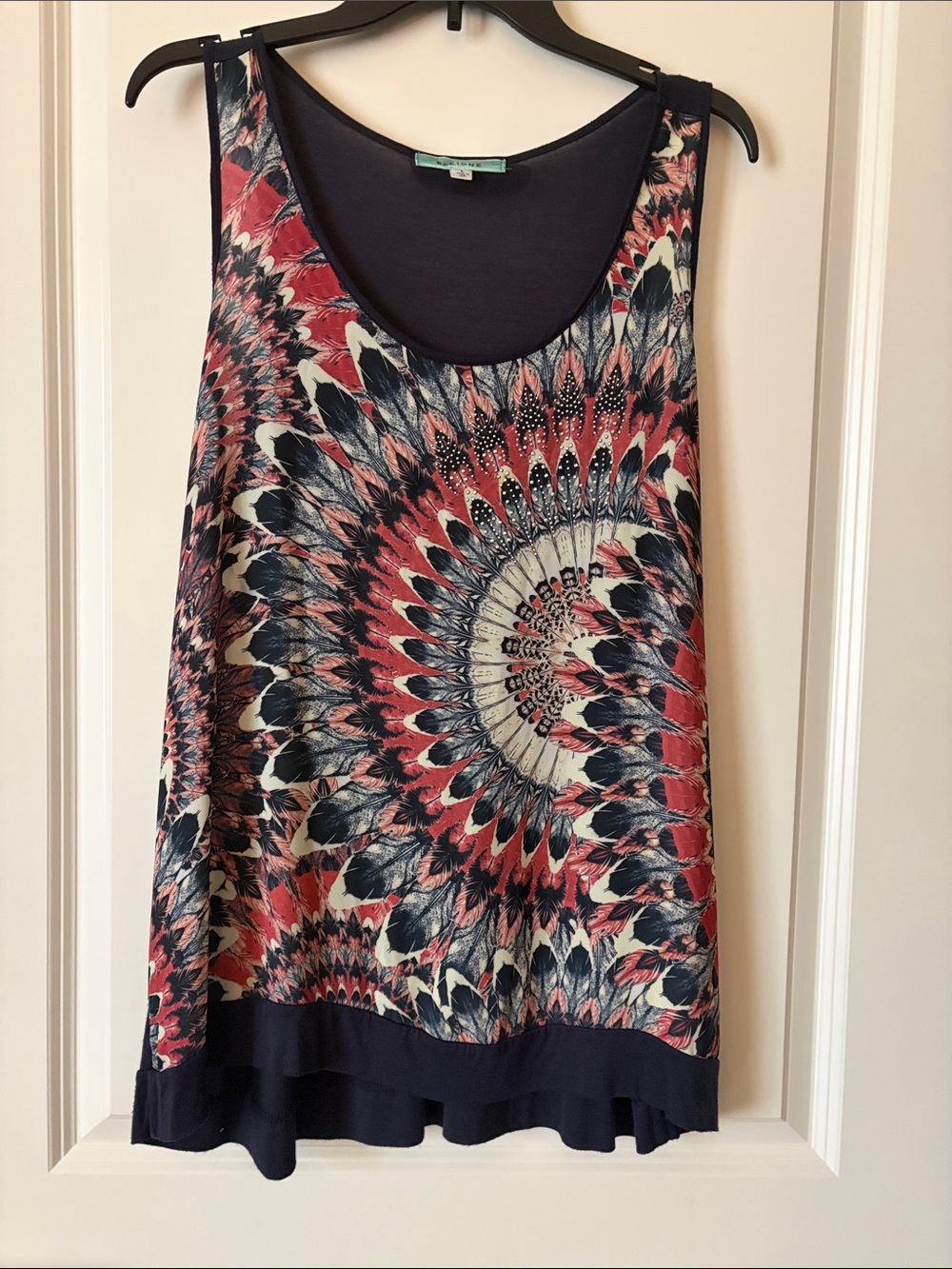 Pleione Feather Print Tank Top